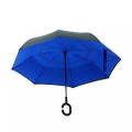 Retro beach umbrella blue